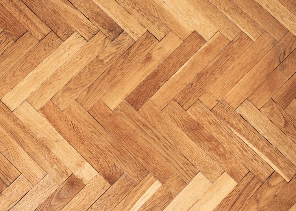 Herringbone oak parquet floor
